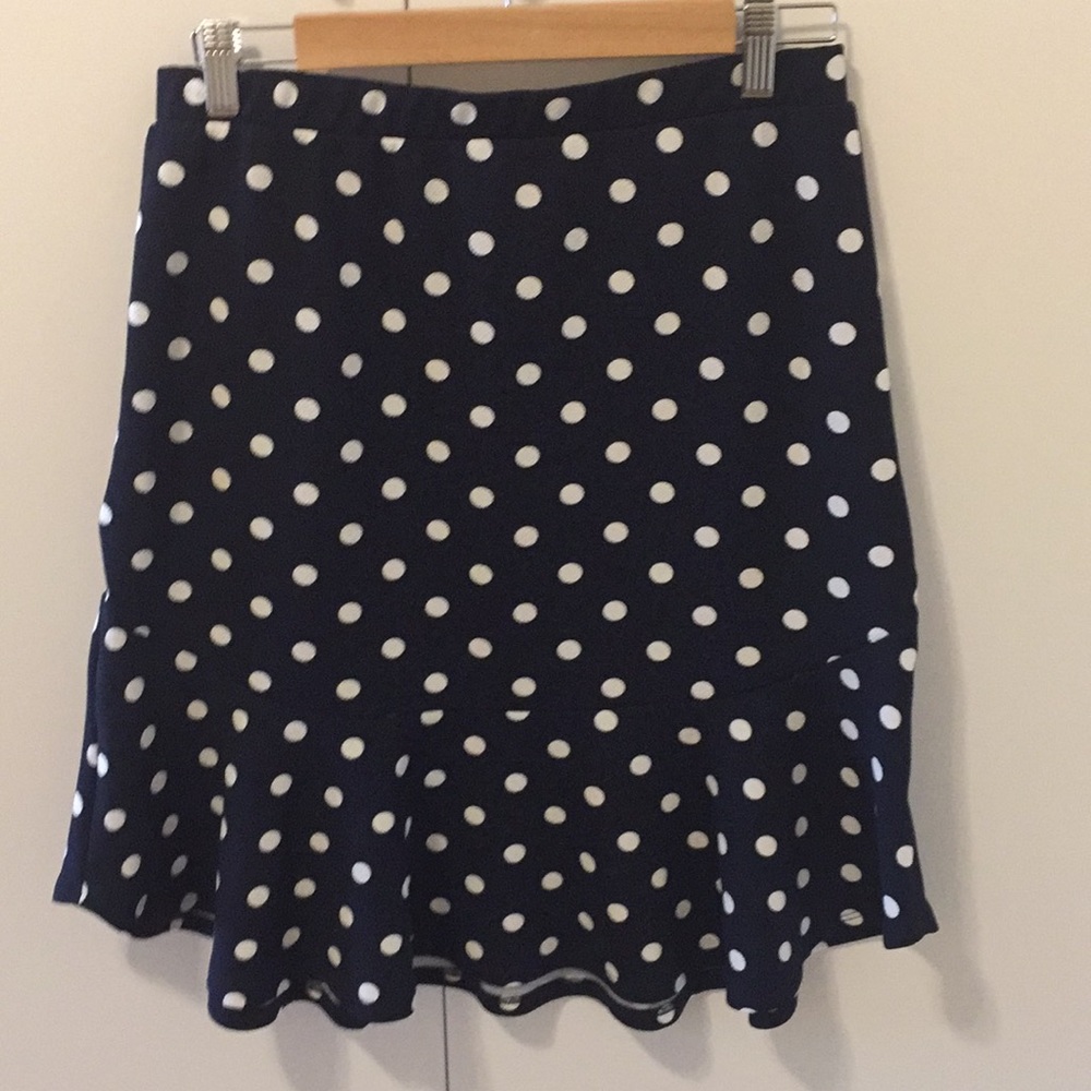 Cute and flirty navy with white polka dots